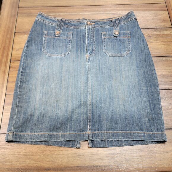 Riders Copper Collection Mini Denim Skirt - Size 11/12 M - Picture 1 of 4